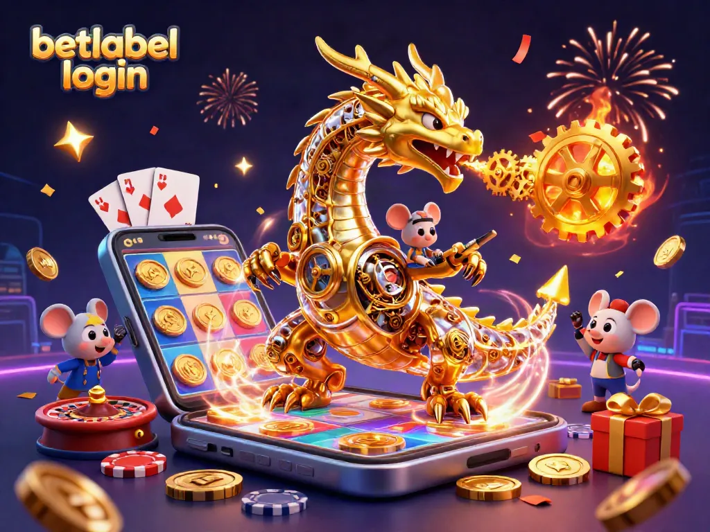 Engage in gaming excitement with the betlabel login illustration showcasing vibrant casino elements.